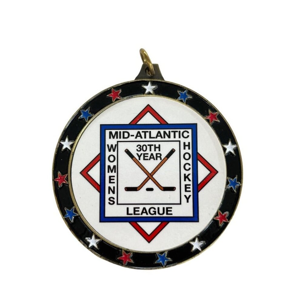 30th Year Medal Medallion Mid-Atlantic Hockey League Personalized Hockey Crown
